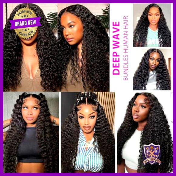 Deep Wave Human Hair Bundles 20 22 24 Inch Brazilian Virgin Hair main image 6